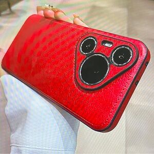 Red Textured Phone Case